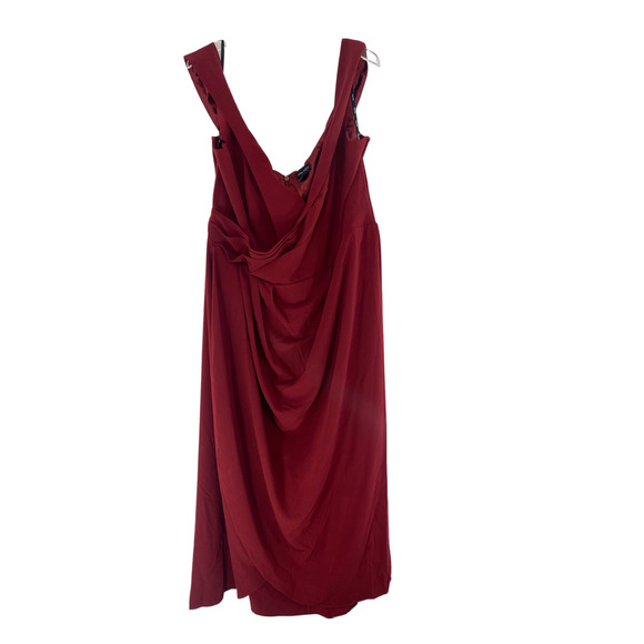 City Chic Burgundy Maxi Dress - Picture 3 of 12